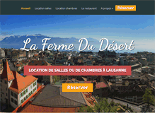 Tablet Screenshot of lafermedudesert.ch